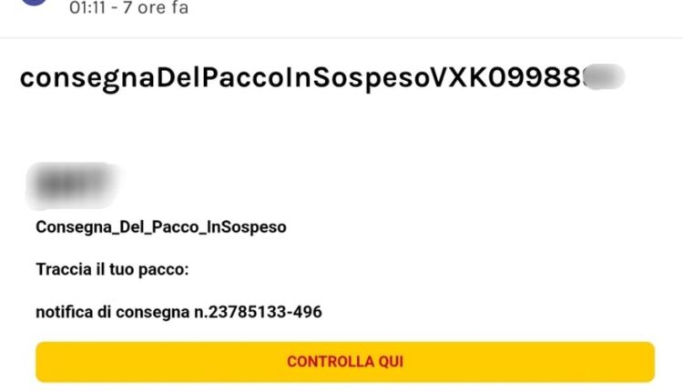 truffa pacco sospeso